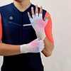 pink cycling gloves
